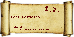 Pacz Magdolna névjegykártya